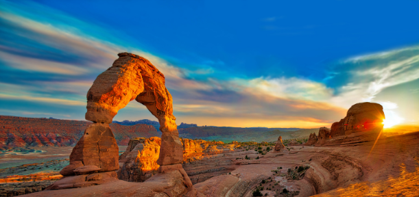 a trail along a rocky cliff