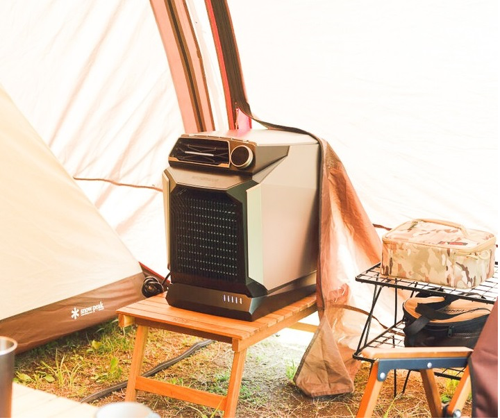 Portable Air conditioner sitting on a table 