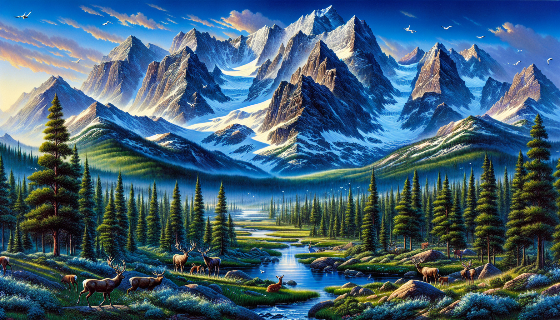 Scenic illustration of Rocky Mountain National Park