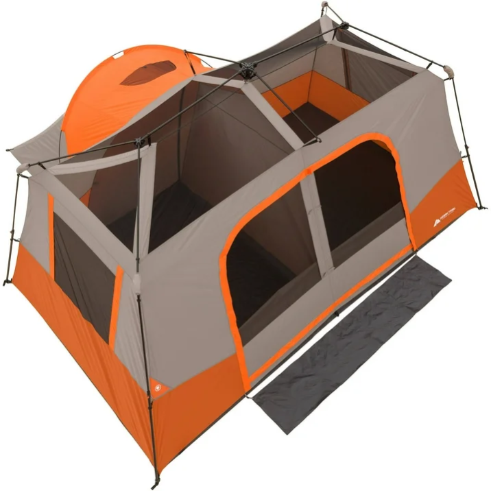 Product display of a pop up tent