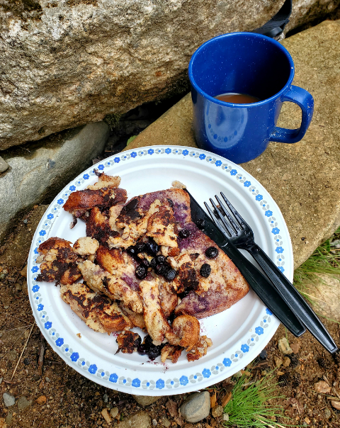 Blueberry pastry on a plate