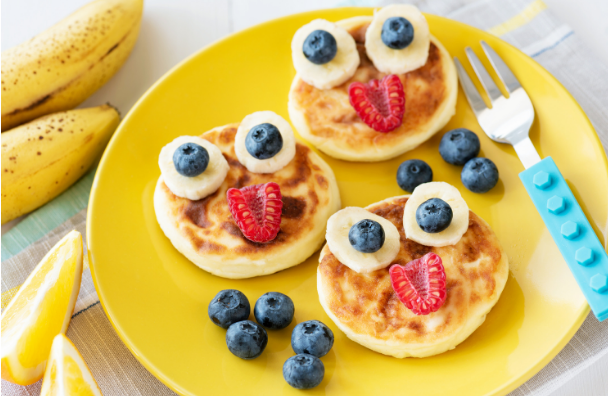 Kids breakfast on a plate